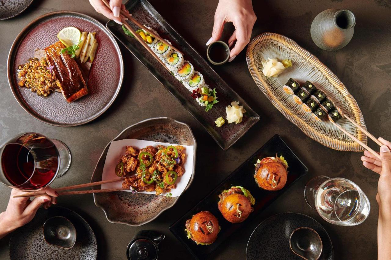 Five Zurich - Luxury City Resort Bagian luar foto A selection of dishes at the restaurant